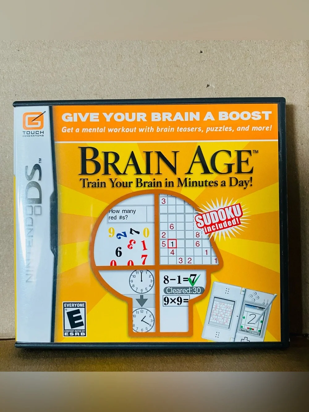 Nintendo Brain Age Nintendo DS Game EUC includes box, game, pamphlet